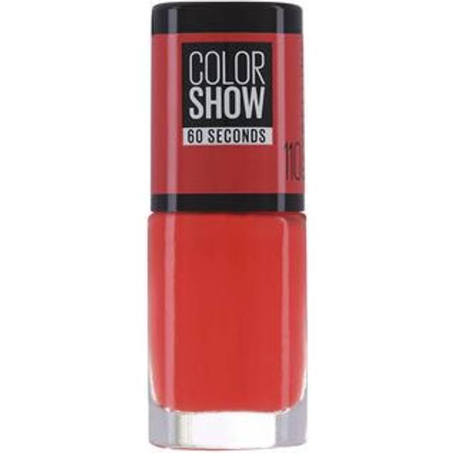 Maybelline New York Makeup Nailpolish Color Show nagellack Urban Coral/Ultra glänsande färglack i strålande korall 1 x 7 ml