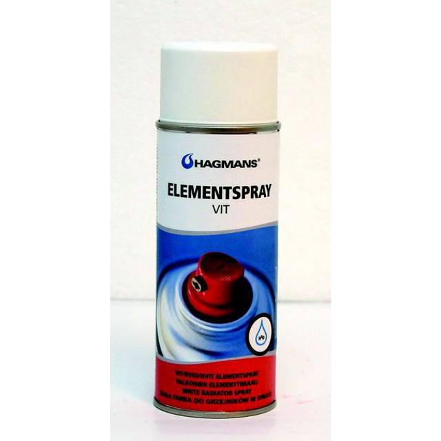 Sprayfärg Elementspray Vattenburen 0,4 Liter Vit Hagmans