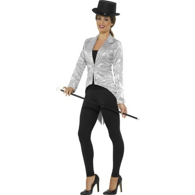 Smiffy's 21153m Sequin Tailcoat Ladies Jacket (medium) -  sequin tailcoat ladies fancy dress cabaret carnival circus costume jacket adults womens