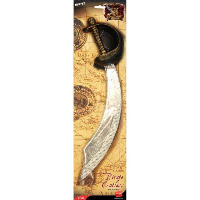 Smiffys Unisex Eyepatch And Pirate Sword - Fancy Dress Cutlass Accessory New -  pirate eyepatch sword fancy dress smiffys cutlass accessory new