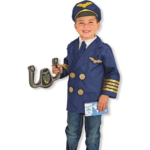 Pilot role play fancy dress costume set - multicolour - melissa & doug 18500