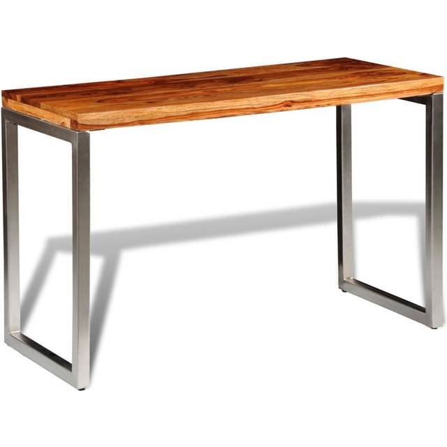 Matbord/skrivbord massivt trä med stålben