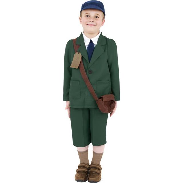 Smiffy's World War Ii Evacuee Boy Costume, Coat, Trousers, Hat And Bag, Ages -