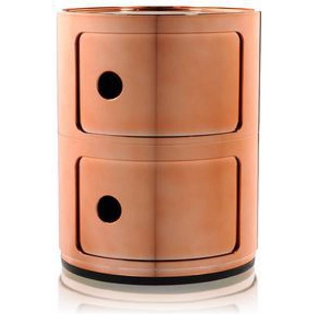 Kartell - Componibili 2 Container - taubengrau/glänzend/H 40cm/ Ø 32cm - dove grey (40.0 x 32.0 x 32.0 x &#8960;32.0cm)