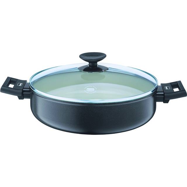 Berndes Alu Specials smart gryta 28 cm med glaslock, 013267, aluminium, vit, keramik, 4,2 liter