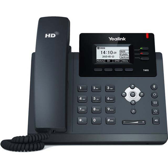 Yealink T40G Wired handset 3lines LCD Black IP phone