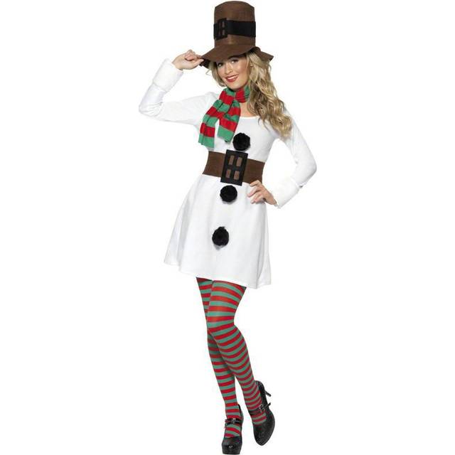 Medium Ladies Miss Snowman Costume -  costume snowman dress miss christmas fancy ladies outfit womens