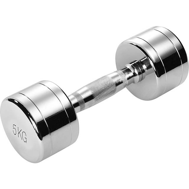 Trendy Sport Krom hantel – trendig sportvikt – 1 styck – 5,0 kg
