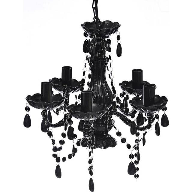 vidaXL BLACK Crystal Light 5 Bulb - Black