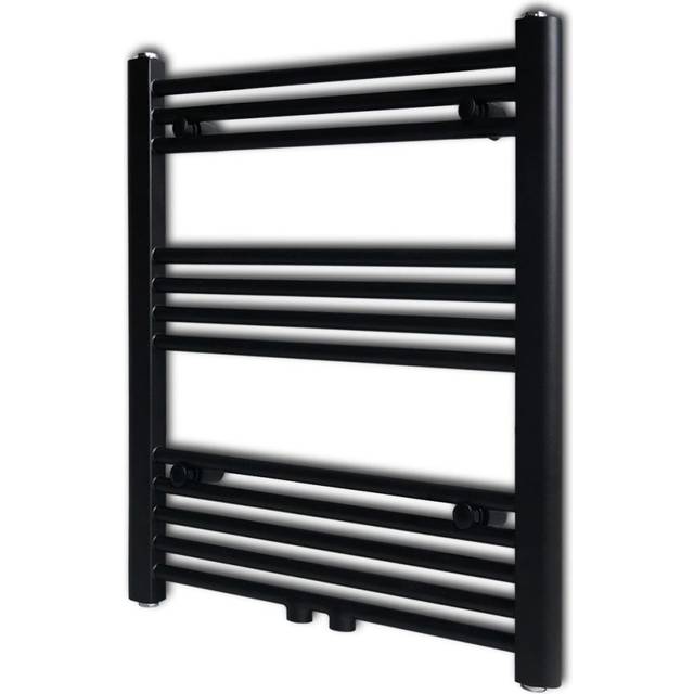 Handdukstork centralvärme element rak 600 x 764 mm svart