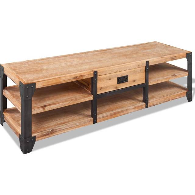 TV-bord massivt akacietræ 140x40x45 cm