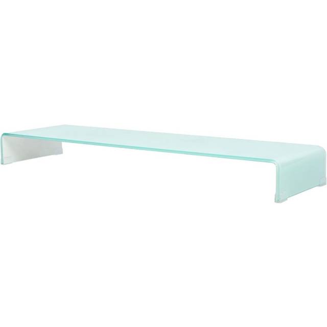 Tv/monitor-ställ glas grön 100x30x13 cm