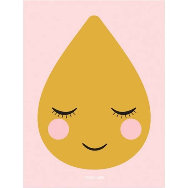 Golden Drop Poster Rosa/Gul