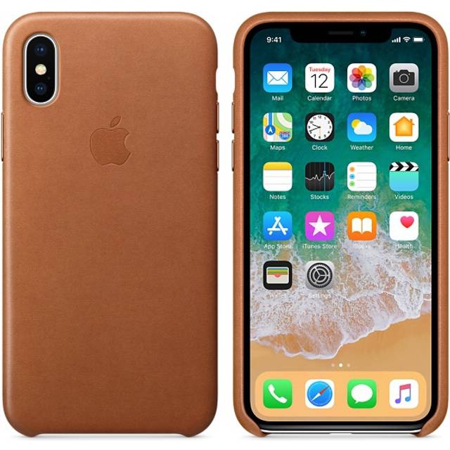Apple iPhone X Läderskal Original - Soft Rosa - MRGH2ZM/A
