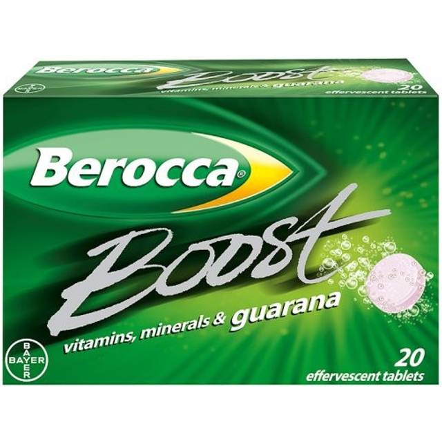 Berocca Boost Vitamin, Minerals and Guarana Effevescent 20 Tablets