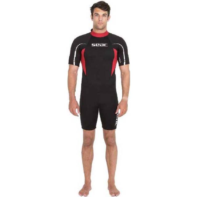 Seac Våtdräkt - Relax Shorty Man 2, 2 mm - Svart/Röd - Seac - M - Medium - Våtdräkt