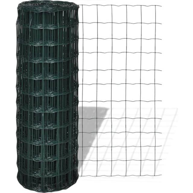 vidaXL Euro Fence Steel 10x1.7 m Green
