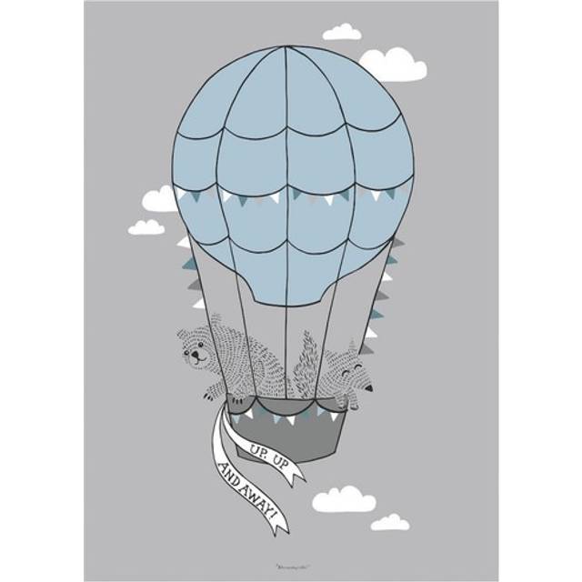 Plakat - Bloomingville - Bjørn i luftballon 70x50