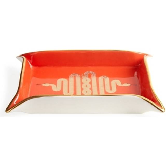 Snake fat orange - Orange / Guld (B: 18 x H: 2,5 x D: 13 cm)