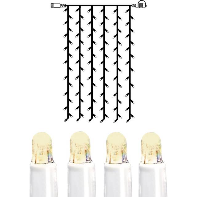 System LED gardin extra 102 ljus 1x2m kallvit vit kabel