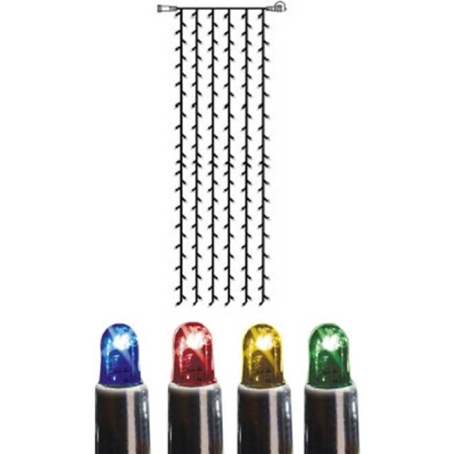 System LED gardin extra 204 ljus 1x4m kallvit
