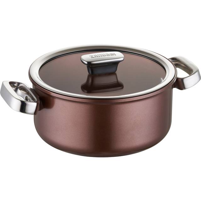 Zanussi Siena Non-Stick Casserole with Glass Lid, 24cm