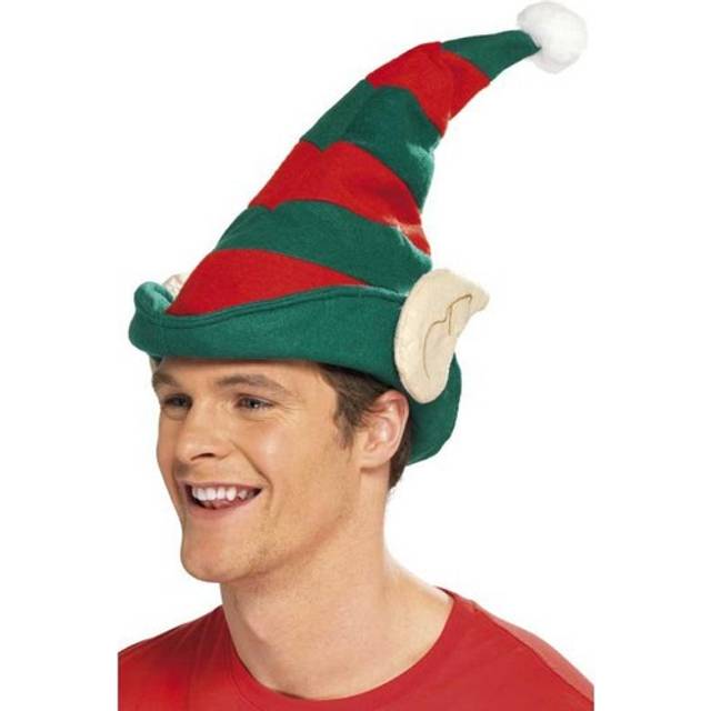 Christmas elf hat adults fancy dress santas helper festive costume accessory