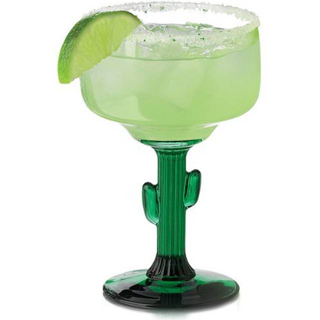 Libbey Cactus Margarita Glasses 12.5oz / 355ml - Set of 4 | 35.5cl Glasses, Cactus Cocktail Glasses