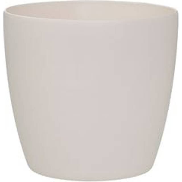 Brussels Round Wheels 47cm White Indoor Plastic Flowerpot