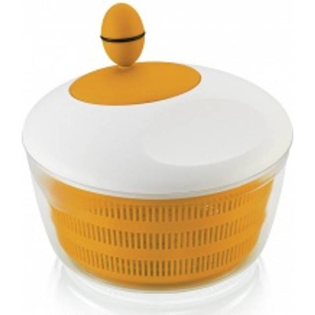 Leifheit Salad Spinner Trend 4 L White And Green (14cm H X 24.5cm W X 24.5cm D)