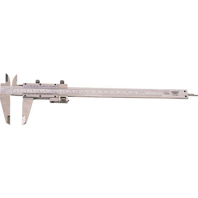 Draper 8" Vernier Caliper with Fine Adjustment - Stainless steel - Silver
