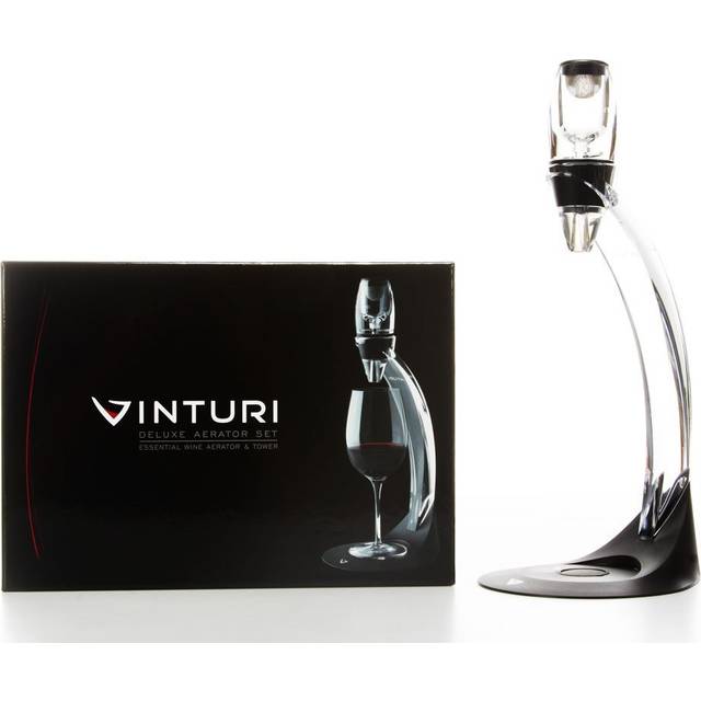 Vinturi Deluxe Essential Vinhällare, Akryl, Svart, 34.29 x 25.4 x 8.89 cm