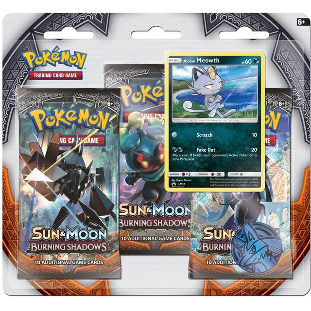 Pokemon TCG Sun & Moon Burning Shadows Three-Booster Blister
