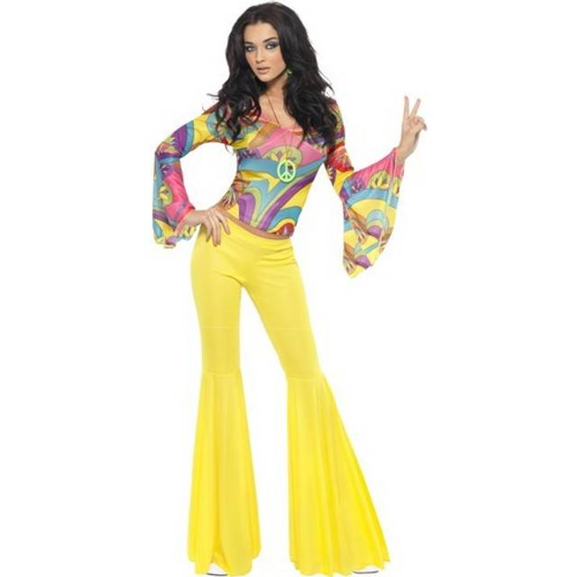 Groovy Gal Women's Costume | 70's Costumes - Multi&#47;Yellow (M)