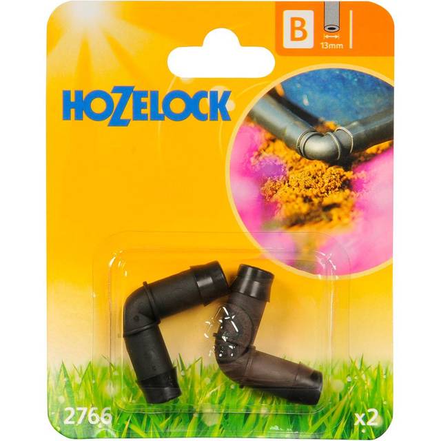 Hozelock 90 Degree Elbow Connector, 13 mm - Pack of 2