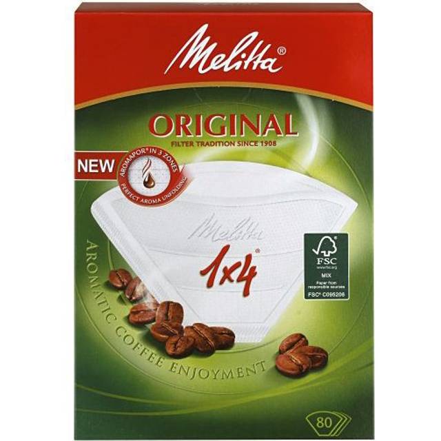 Melitta Kaffefilter 1x4 80-pack