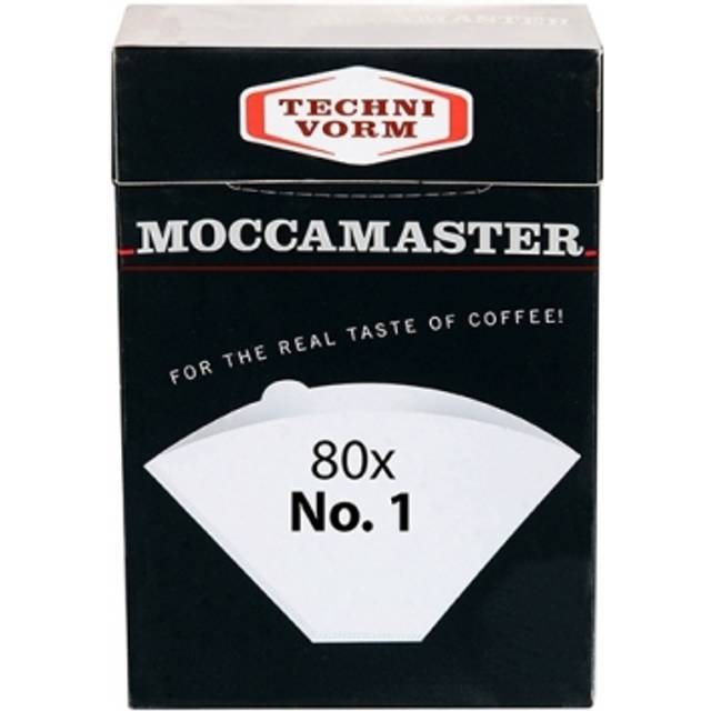 Vitt pappersfilter Moccamaster, 80 st. (kompatibelt med Moccamaster Cup-One)