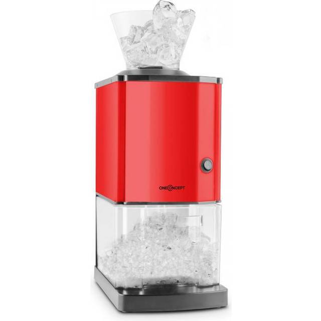 Ice crusher machine counter top 15kg/h 3.5 liter stainless steel bucket silver