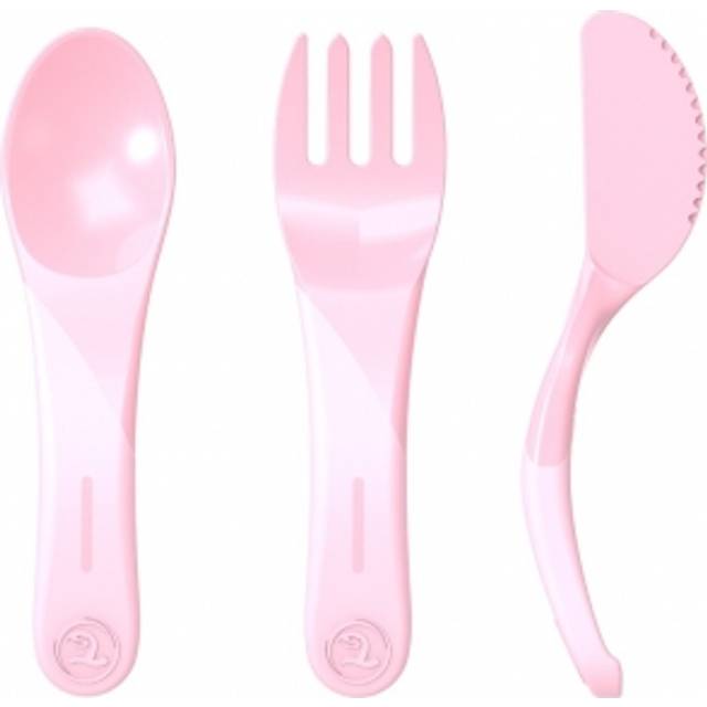 Twistshake Learn Cutlery bestick Pink 6 m+ 3 st.
