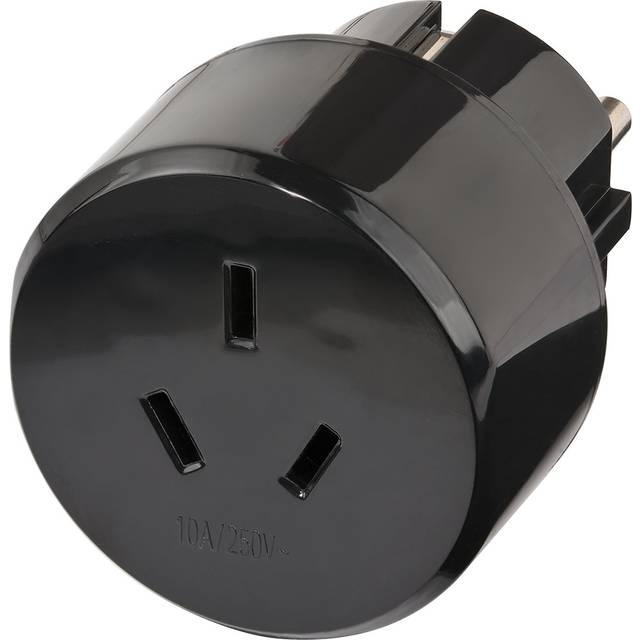 Brennenstuhl 1508510 Reseadapter för Euro-Uttag och Australien, Kina-Kontakt, Svart