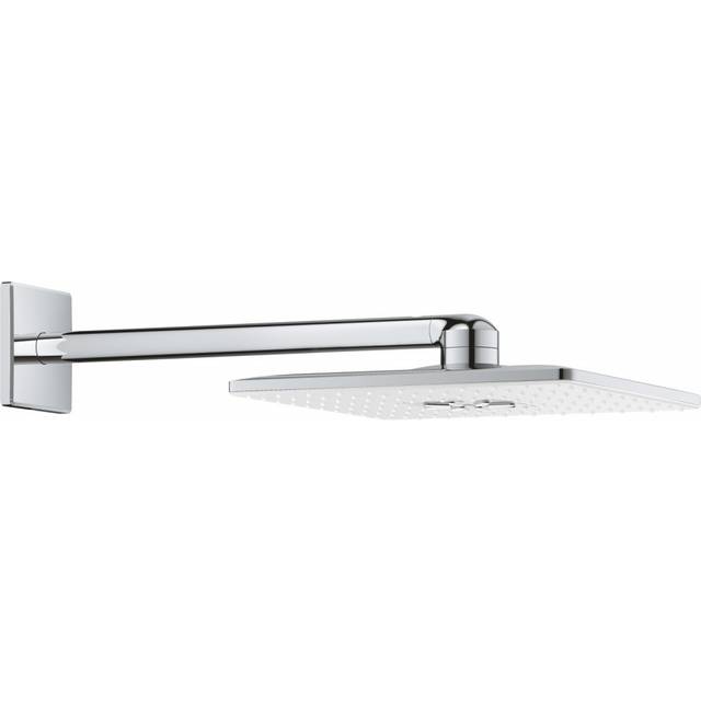 Grohe Rain shower Smart Active Cube Shower Head With Arm - Moon White