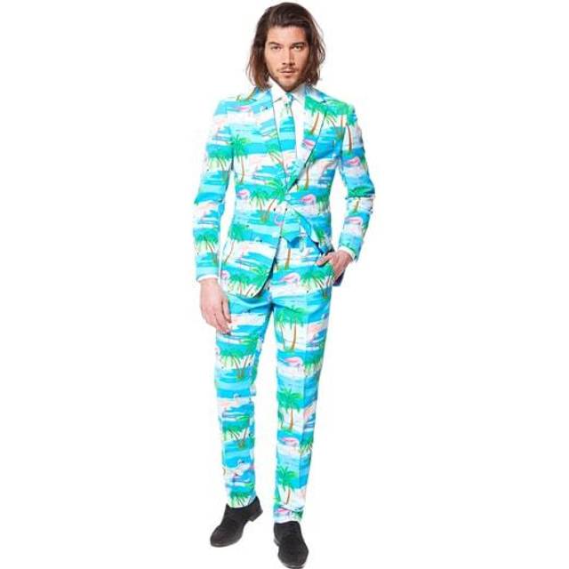 OppoSuits Men's Flamingo Suit - Pink&#47;Blue (42)