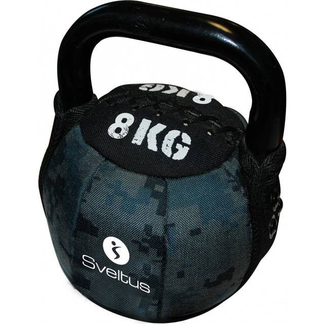 Sveltus Soft kettlebell 8 kg svart styrketräning muskelträning vikter