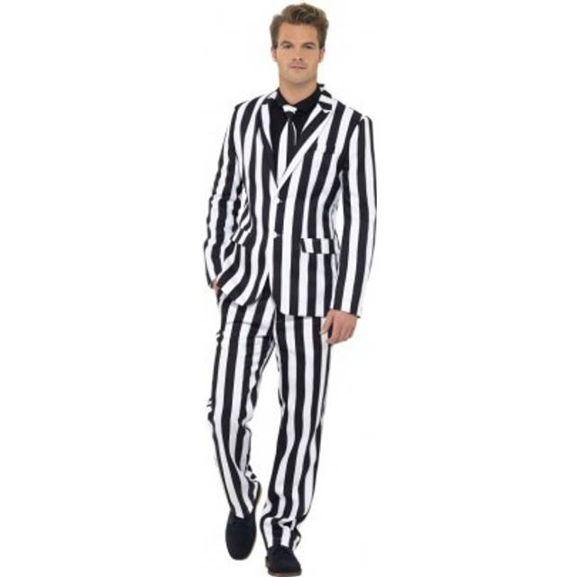 Smiffy's Adult Men's Humbug Print Suit, Stand Out Suits, Jacket, Trousers And -