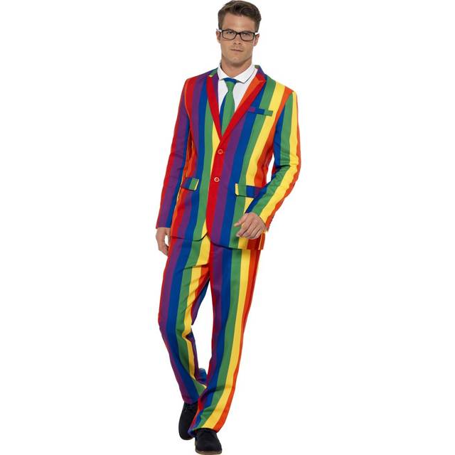 Medium Men's Rainbow Suit - Fancy Dress Costume Mens Stand Out Gay Pride Over -  fancy dress rainbow suit costume mens stand out gay pride over suits