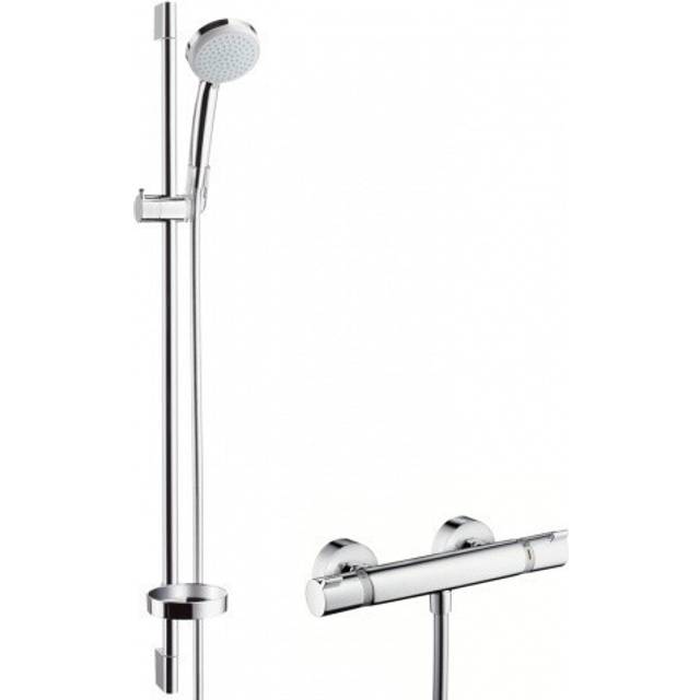 Hansgrohe Ecostat Comfort 900mm Chrome Combi Set &amp; Hand Shower