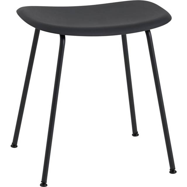 Muuto Fiber stool Black, black steel stand
