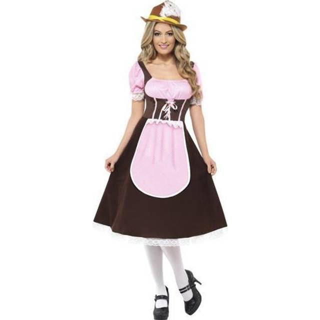 Smiffy's Women's Tavern Girl Costume, Long Dress With Apron Attached, Around -  dress costume fancy tavern bavarian oktoberfest girl german ladies