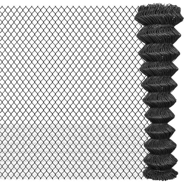 vidaXL Chain Link Fence Steel 15x1.5 m Grey