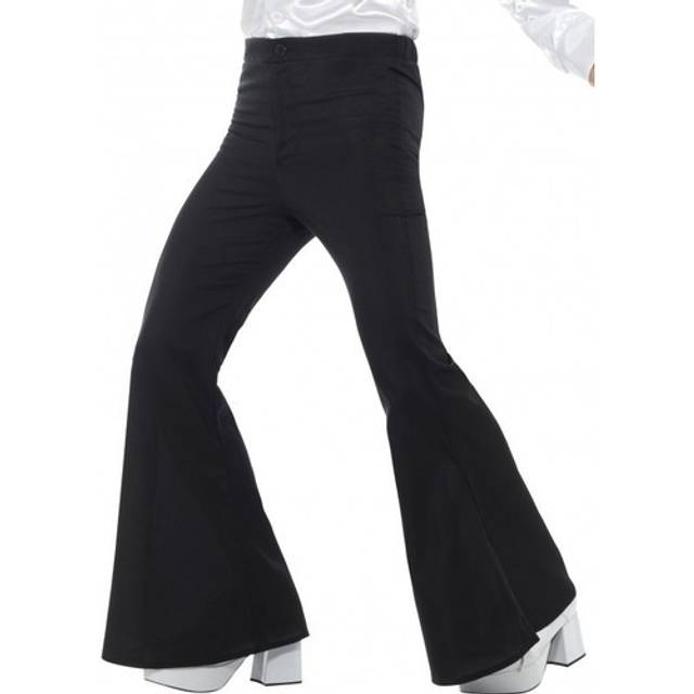 Smiffy's 48191xl Flared Men's Trouser (x-large) - Trousers Mens Fancy Dress -  flared trousers mens fancy dress disco costume 70s flares 60s black